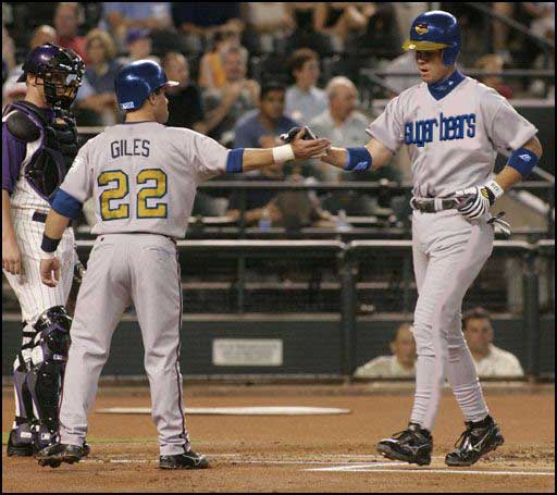Chipper Jones and Marcus Giles